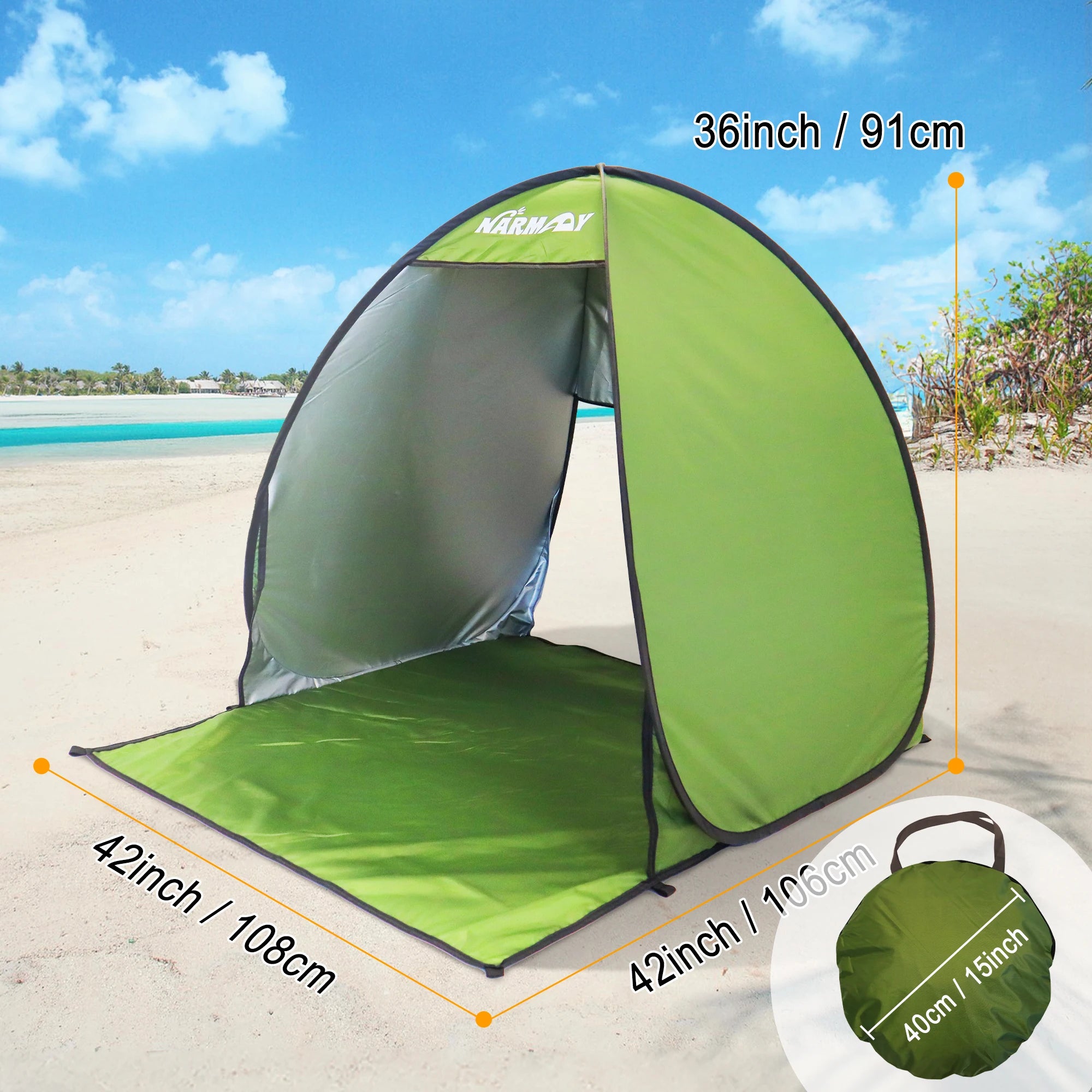 Pop-Up Beach Tent — Instant UV Shade Shelter