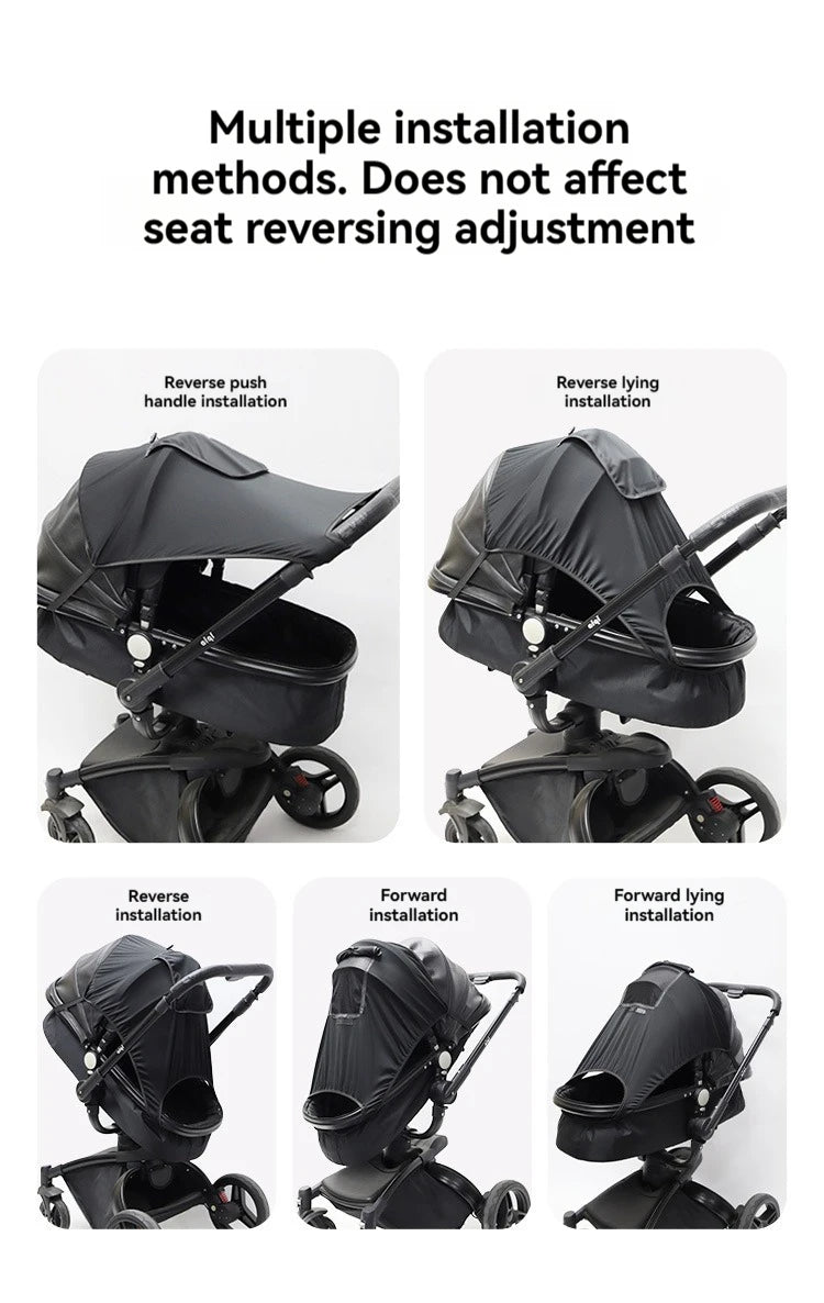 Universal Baby Stroller Sun Shade — UV Protection Canopy