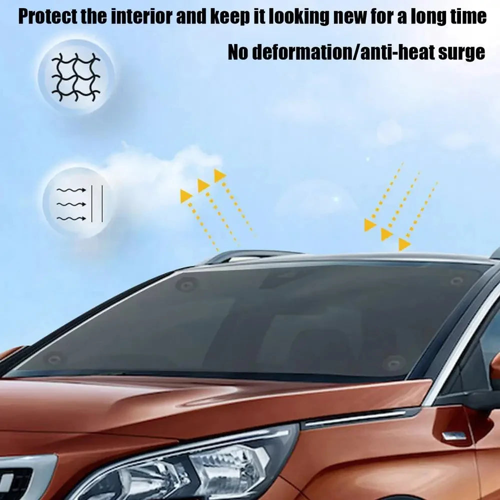 Retractable Auto Sunshade — Front & Rear Window UV Protector