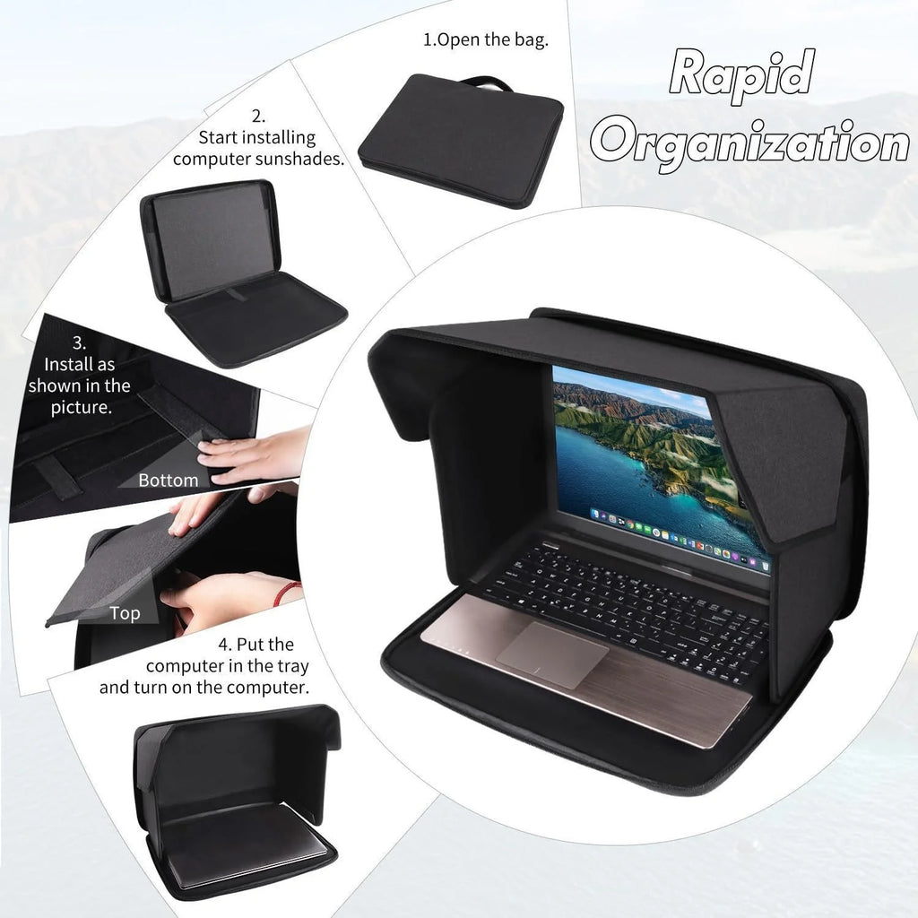 Portable Laptop Sun Shield & Privacy Cover