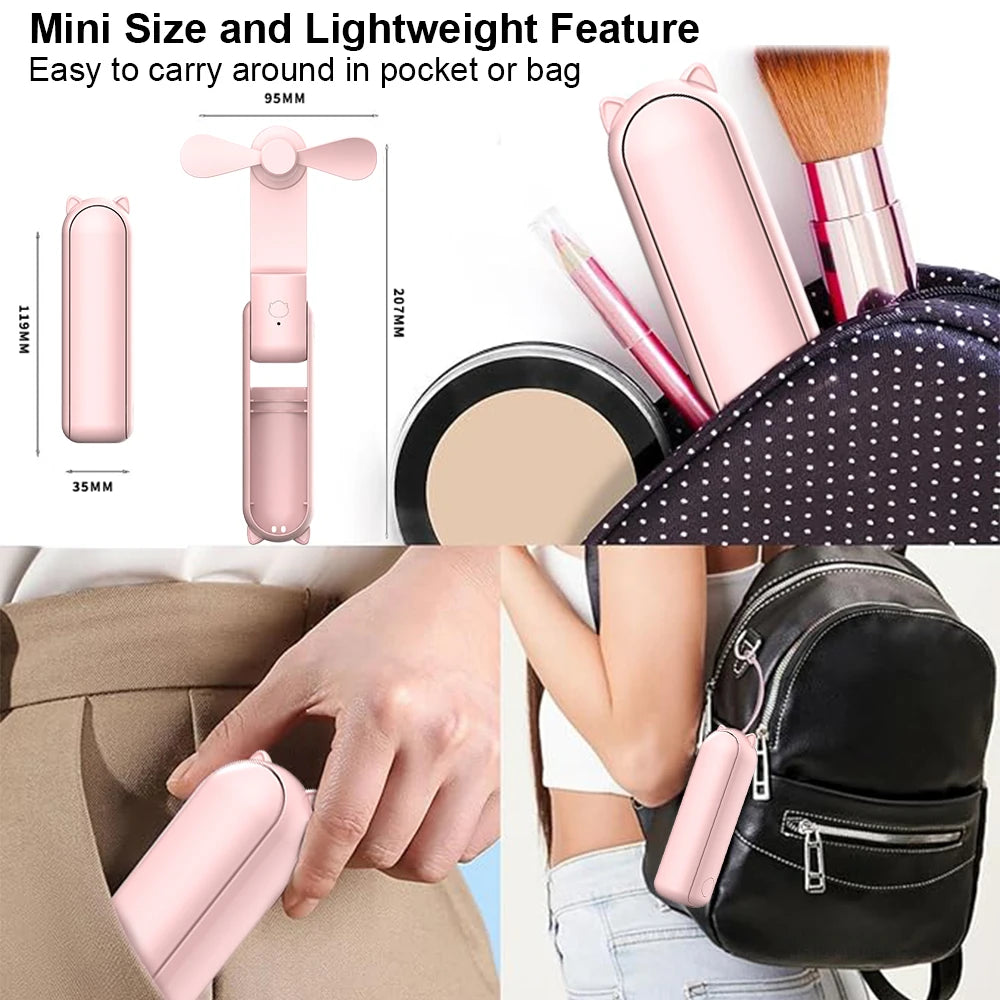 Raugee 2-in-1 Portable Fan & Power Bank
