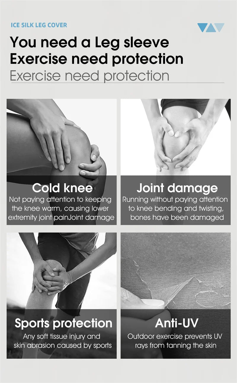 West Biking Ice Silk Compression Leg Sleeves — UV Protection