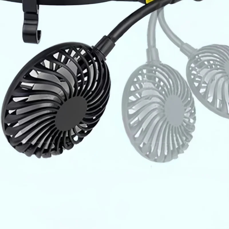 Helmet-Mounted Cooling Fan with Night Light