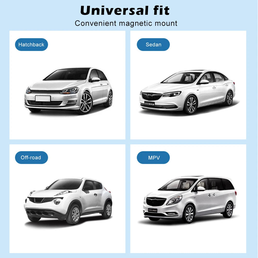 Magnetic Car Window Sunshade with Mosquito Net