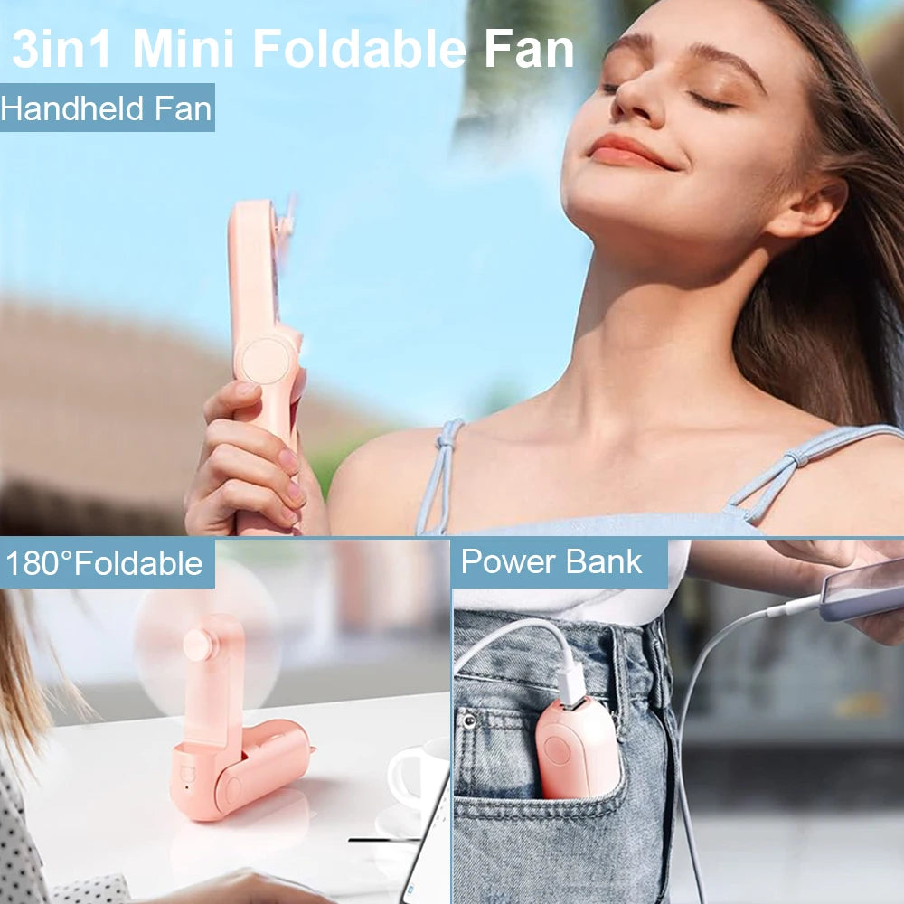 Raugee 2-in-1 Portable Fan & Power Bank