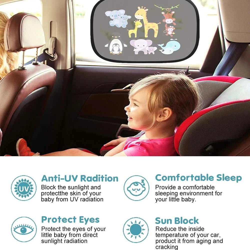 Universal Car Side Window Sunshade — UPF 50+ for Kids & Pets