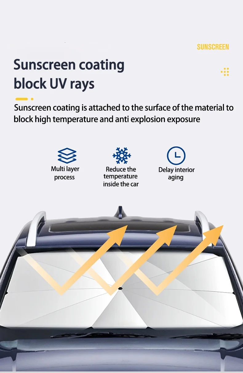 LZJV Car Windshield Sunshade — UV & Heat Protection