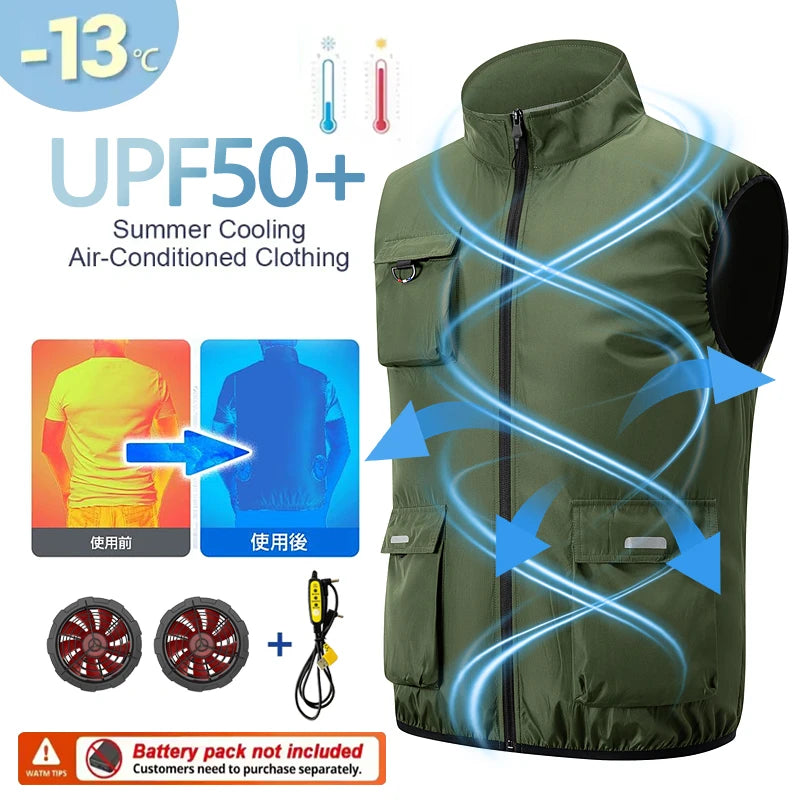 Built-In Fan Cooling Workwear — Short Sleeve