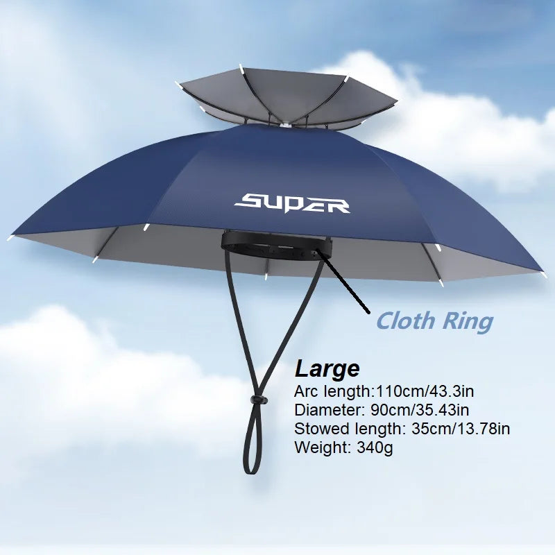 Hands-Free Umbrella Hat — UPF 50+ Sun Protection