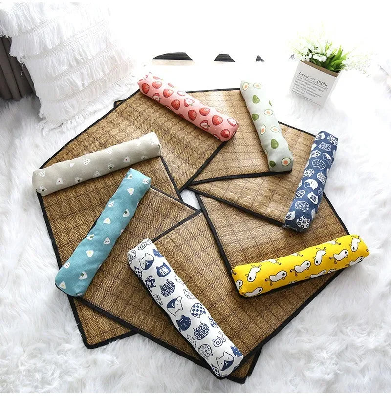Natural Rattan Weave Cooling Mat for Cats & Dogs