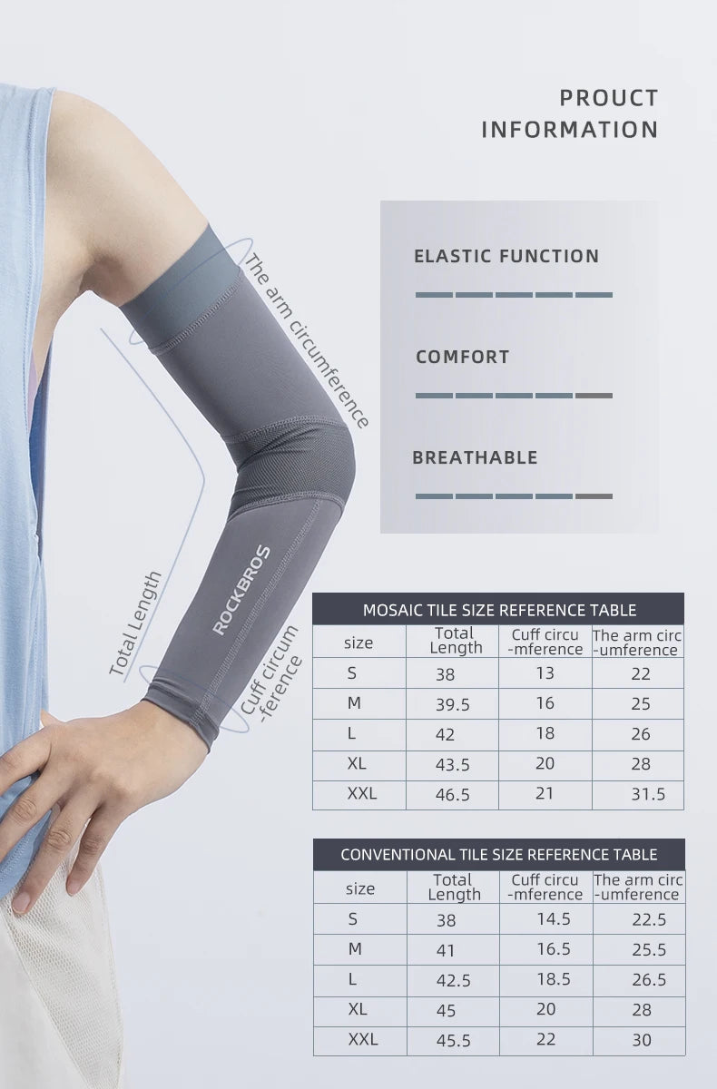 ROCKBROS Ice Silk UV Protection Arm Sleeves