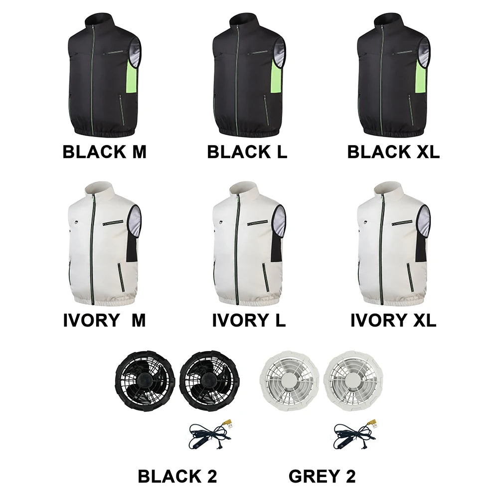 APWIKOGER Cooling Vest — 3-Speed Ice Fan Vest