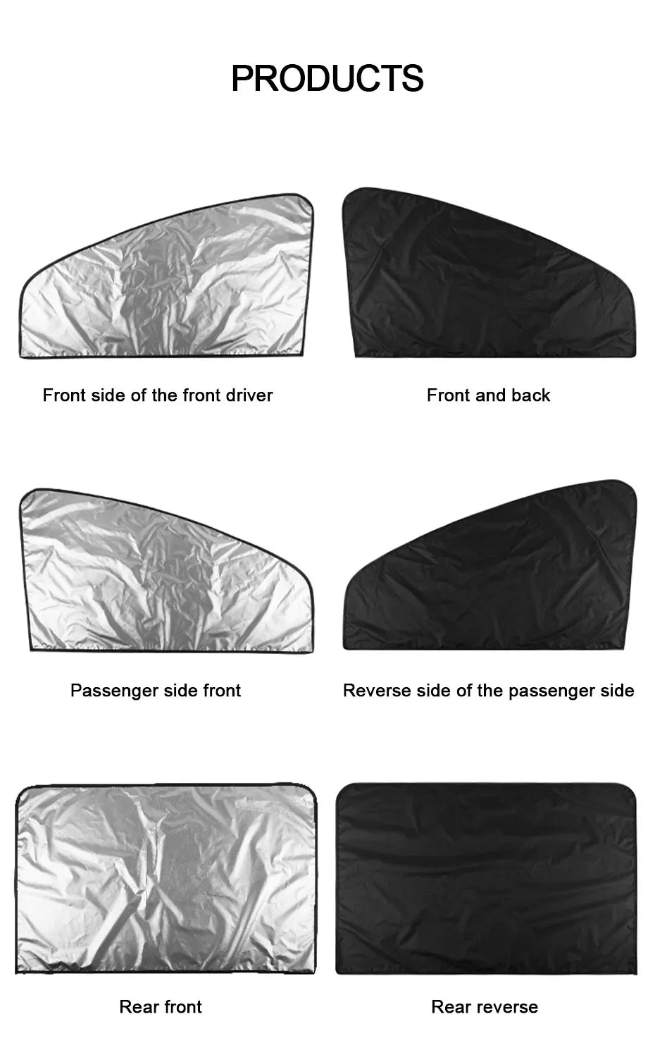 SEAMETAL Magnetic Side Window Sunshade — UV Reflective Privacy Curtain