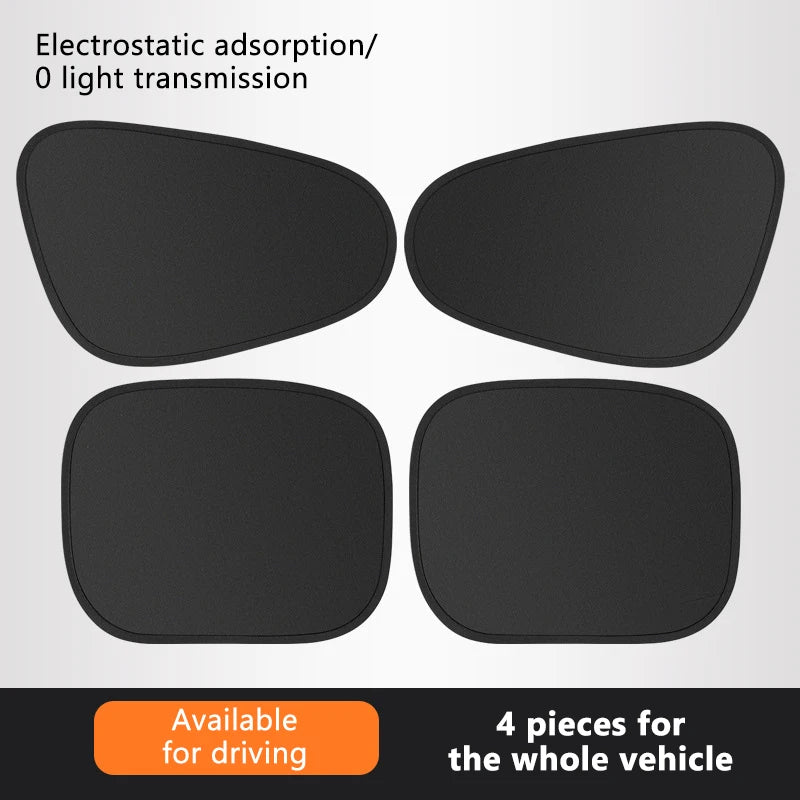 SEAMETAL Electrostatic Side Window Sunshade — 4-Layer UV Blocker