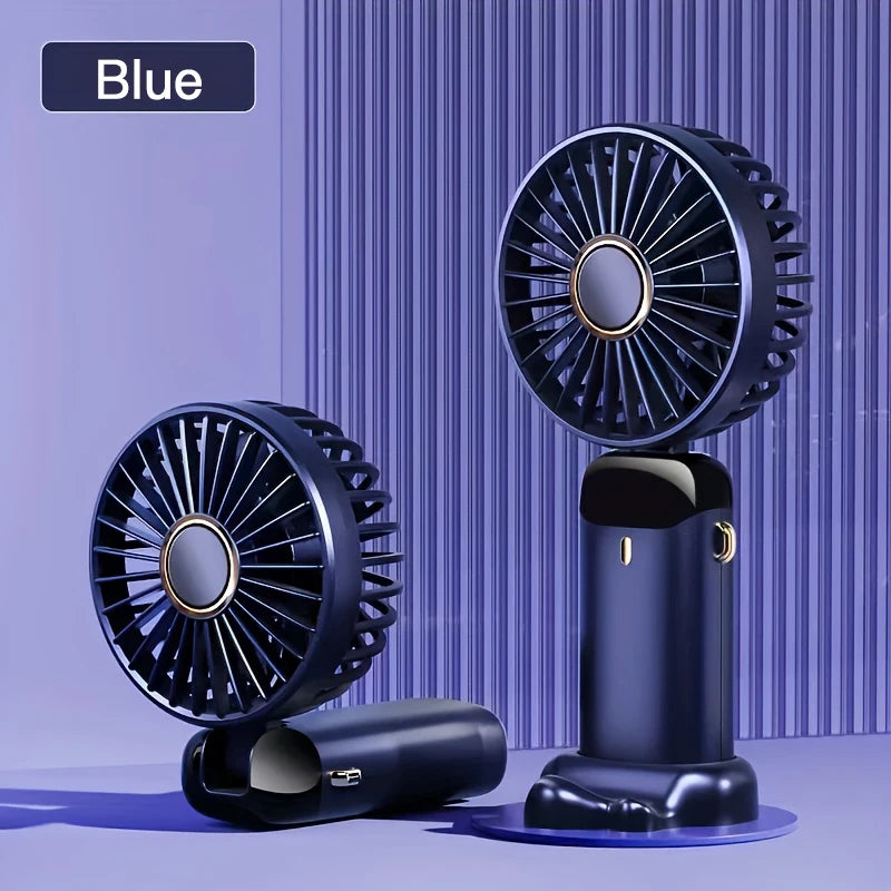 Portable Mini Fan — 6-Speed USB Rechargeable Handheld Fan