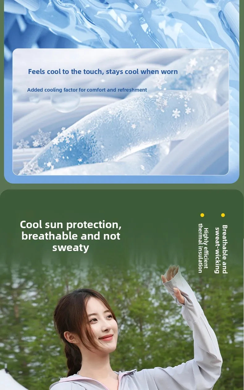 Ice Silk Hooded Sun Jacket — Full UV Protection with Face Cover