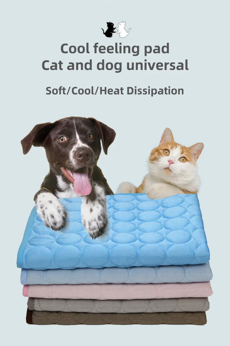 YEGBONG Cooling Pet Bed — Breathable Ice Silk Cushion