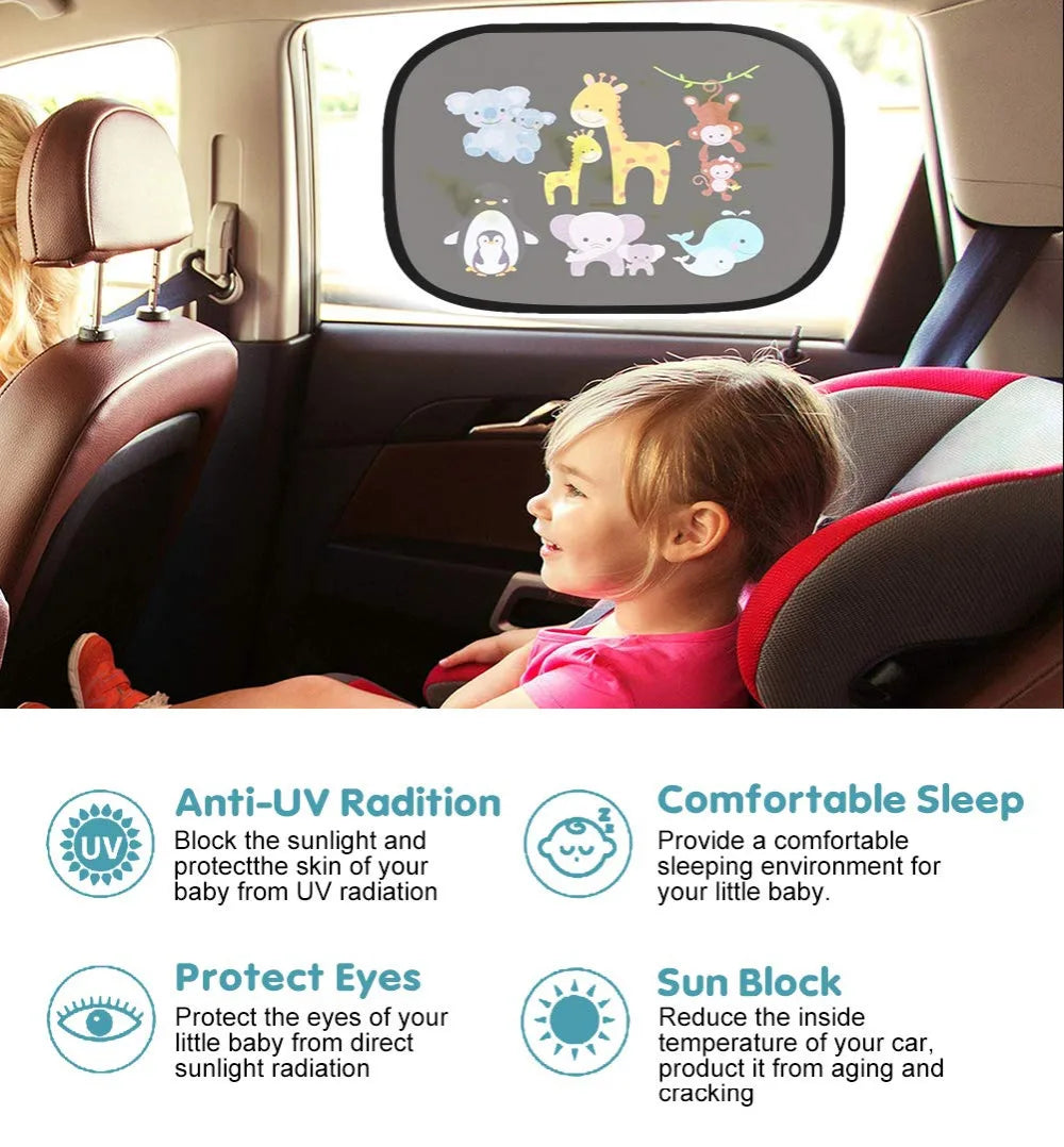 Universal Car Side Window Sunshade — UPF 50+ for Kids & Pets