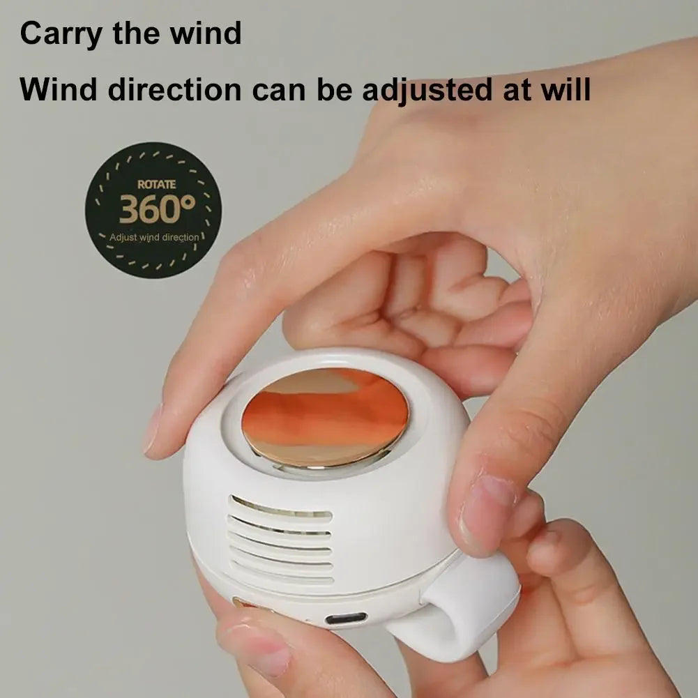 360° Silent Waist Fan — 60-Blade Bladeless Cooling