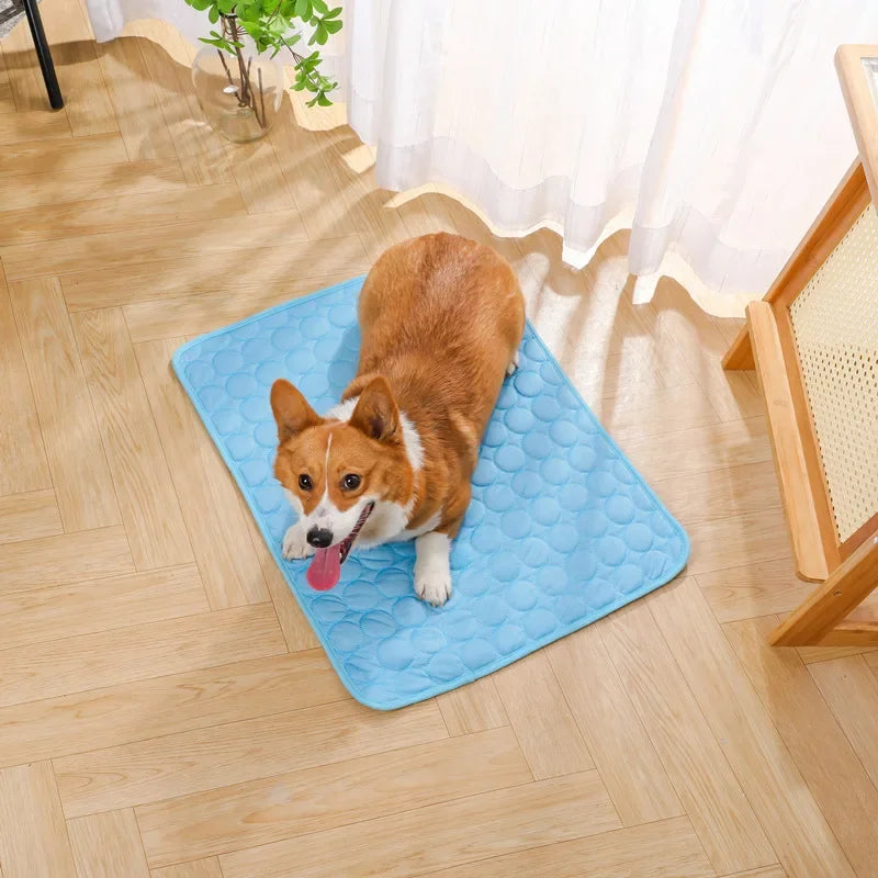 YEGBONG Cooling Pet Bed — Breathable Ice Silk Cushion