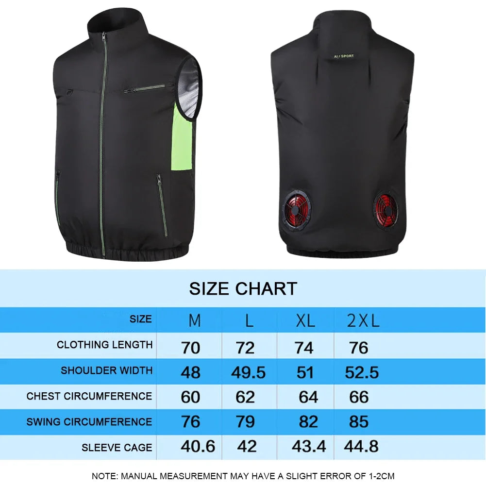 APWIKOGER Cooling Vest — 3-Speed Ice Fan Vest
