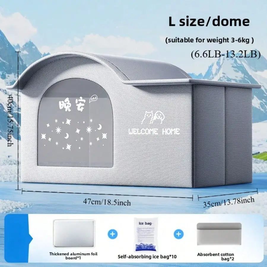 Cooling Pet Bed — Summer Ice House for Cats & Dogs