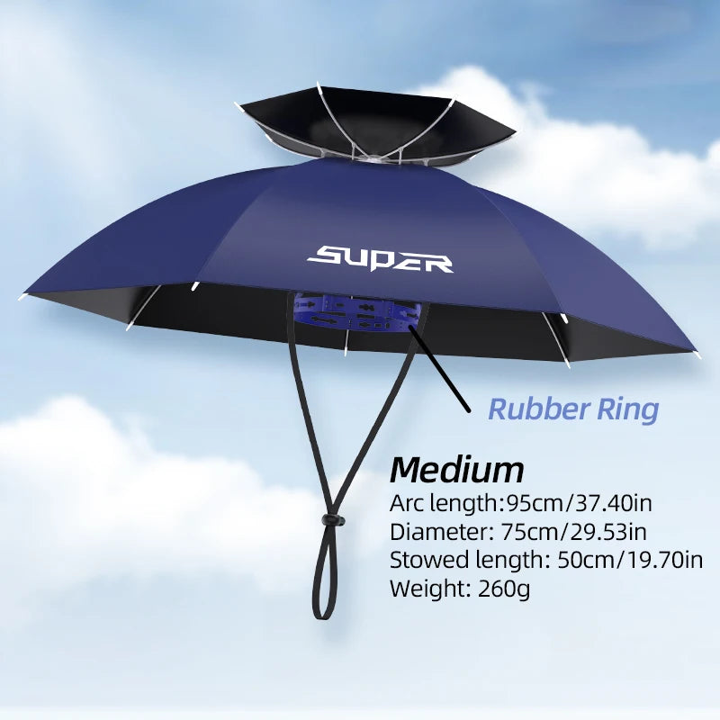 Hands-Free Umbrella Hat — UPF 50+ Sun Protection