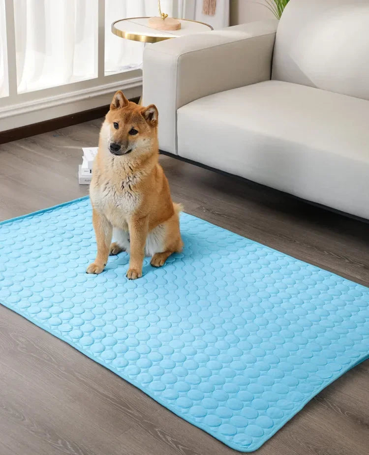 YEGBONG Cooling Pet Bed — Breathable Ice Silk Cushion