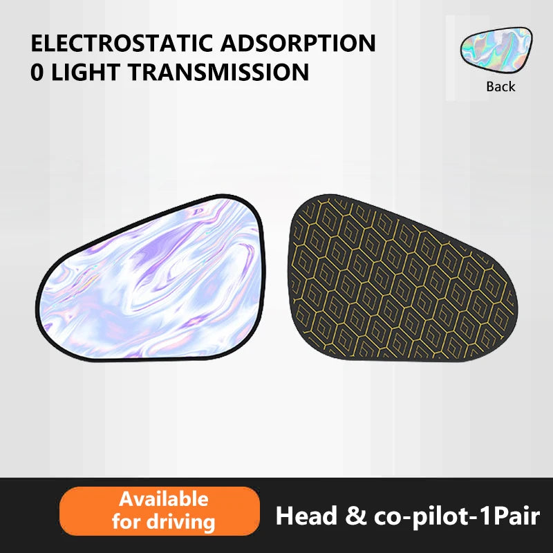 SEAMETAL Electrostatic Side Window Sunshade — 4-Layer UV Blocker