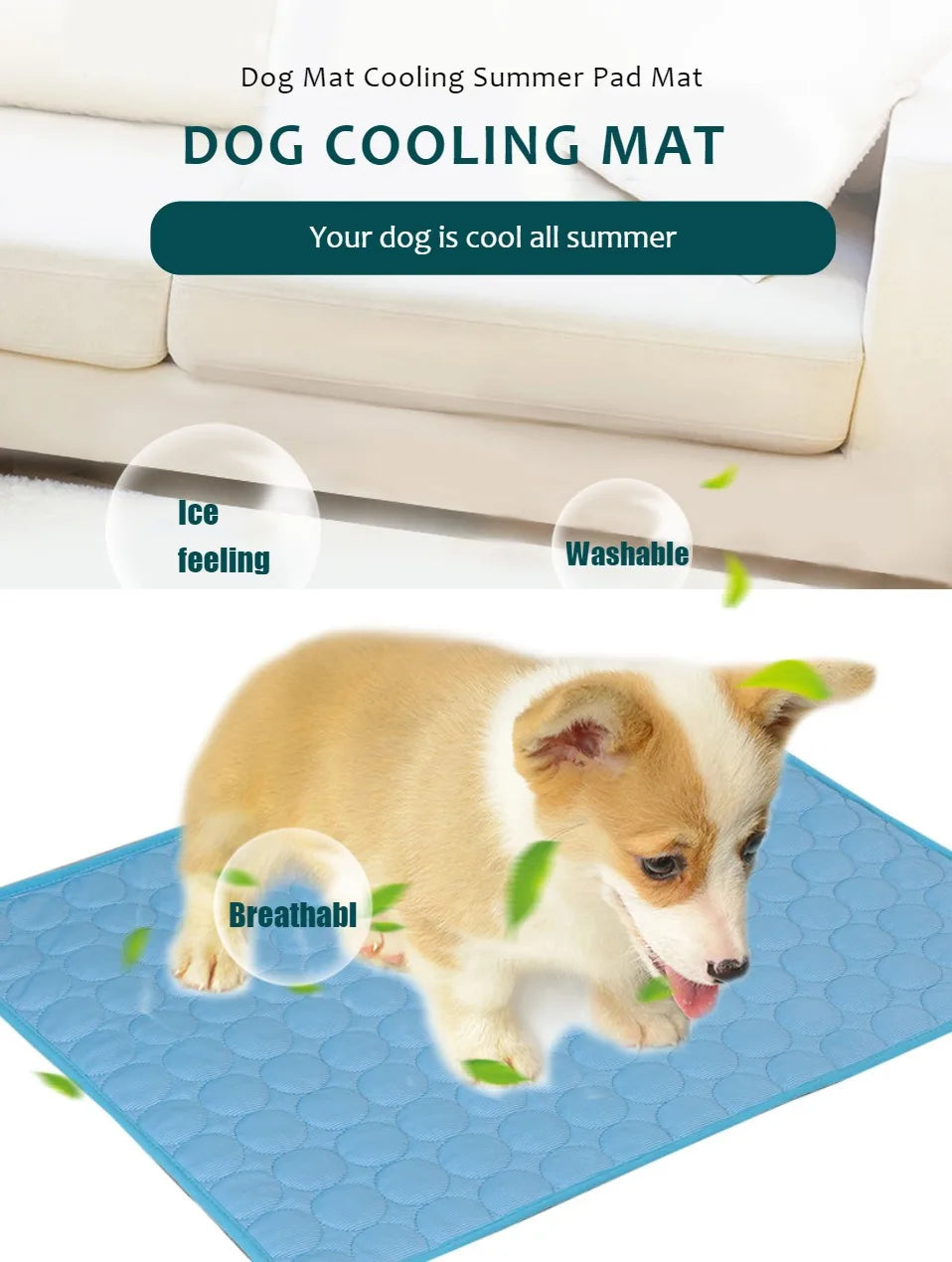 BeiYu Pet Cooling Mat — Extra Large for All Dog Sizes