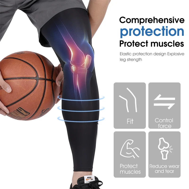 West Biking Ice Silk Compression Leg Sleeves — UV Protection