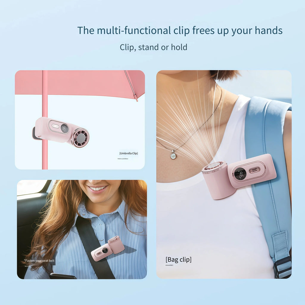 Portable Mini Clip Fan — Handheld & Umbrella-Mount Cooling