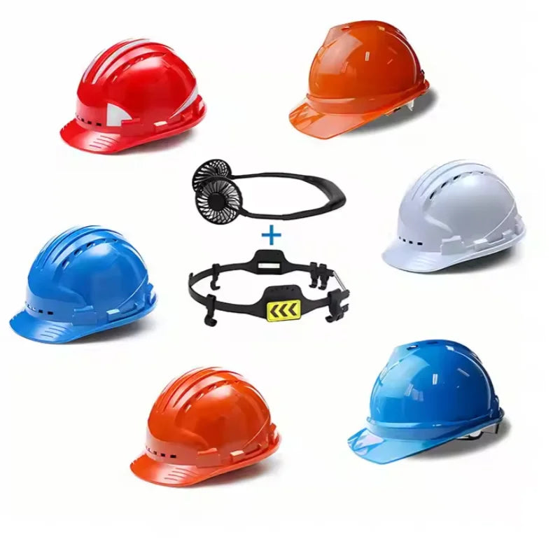 Helmet-Mounted Cooling Fan with Night Light