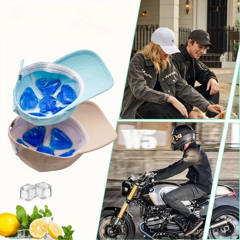 Cooling Gel Ice Pack — Adjustable Pad for Helmets & Hats