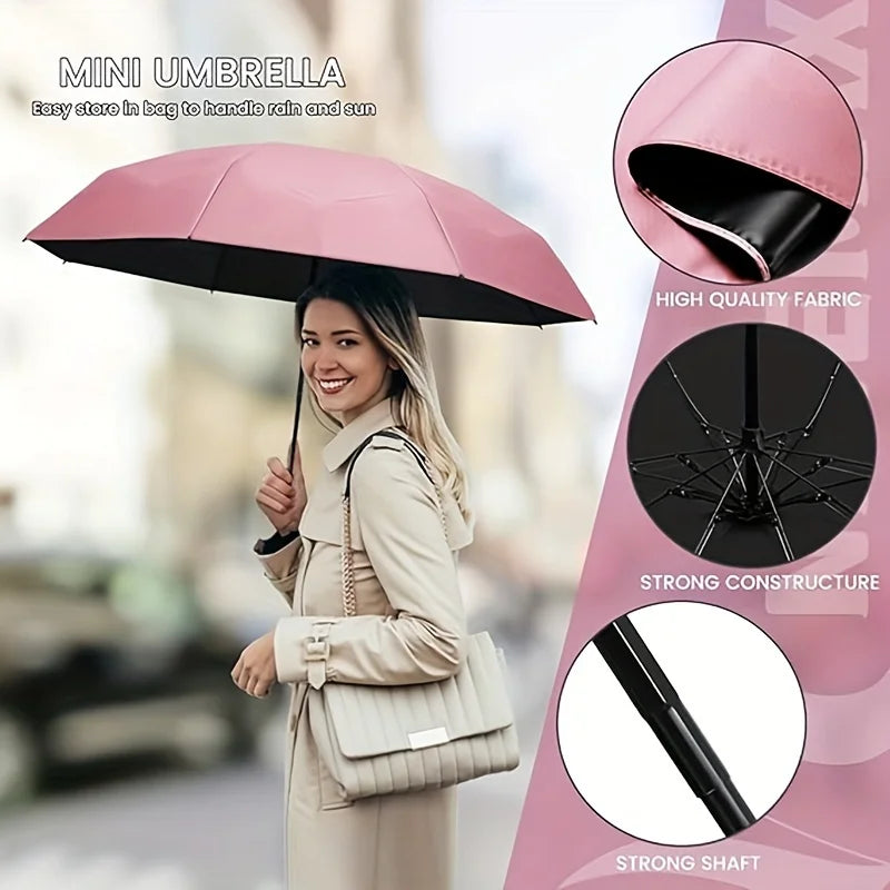Anti-UV Mini Umbrella — Portable Sun & Rain Protection