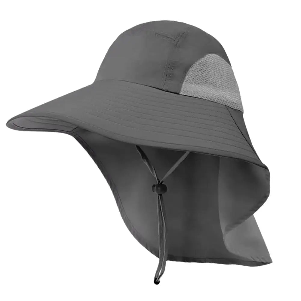 Wide Brim Sun Hat with Neck Flap — UPF 50+ Protection