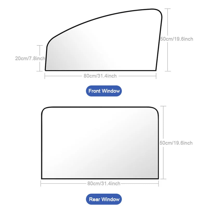 SEAMETAL Magnetic Side Window Sunshade — UV Reflective Privacy Curtain