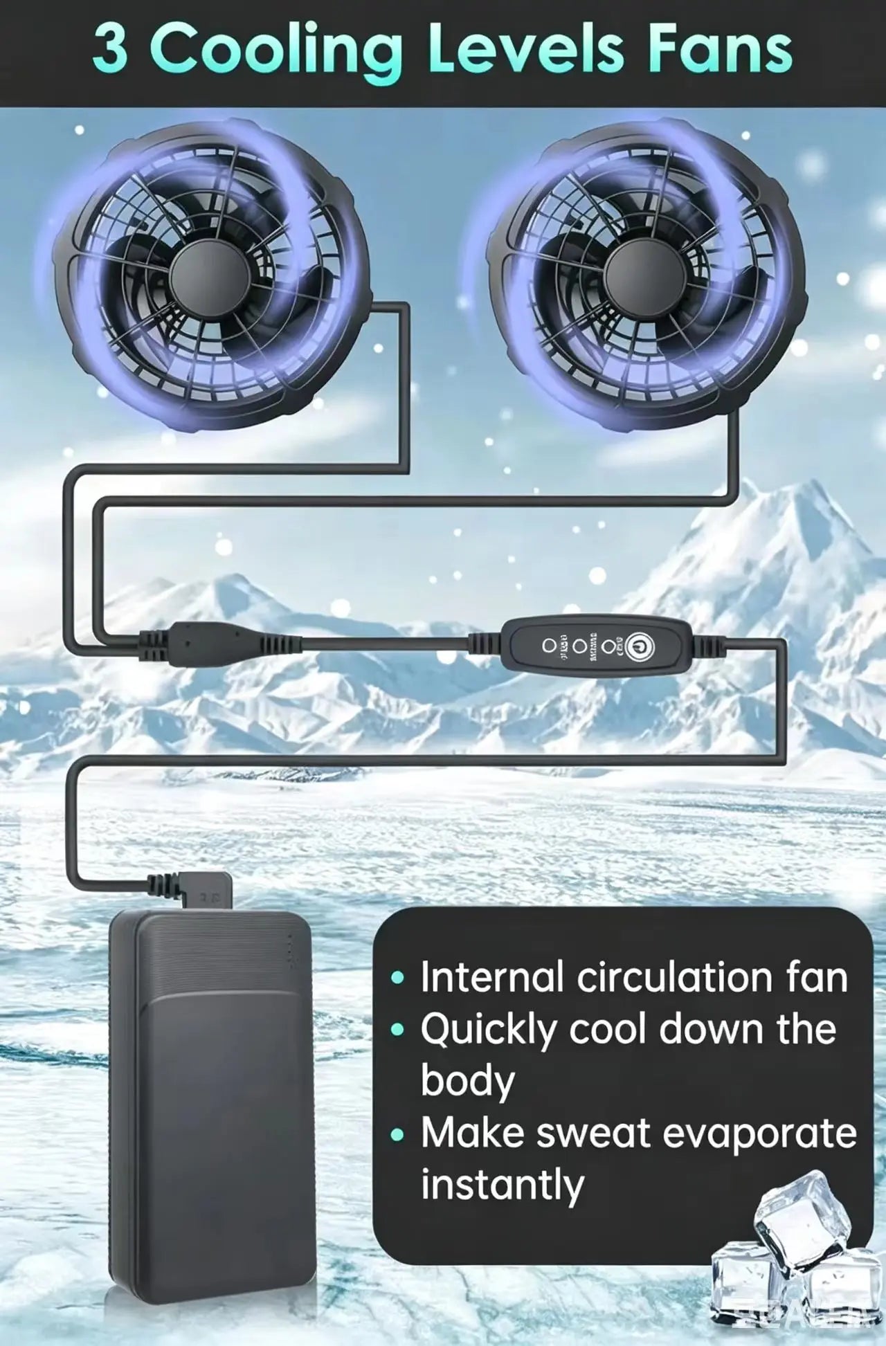 5V/12V Replacement Cooling Fan for Air Conditioning Vest