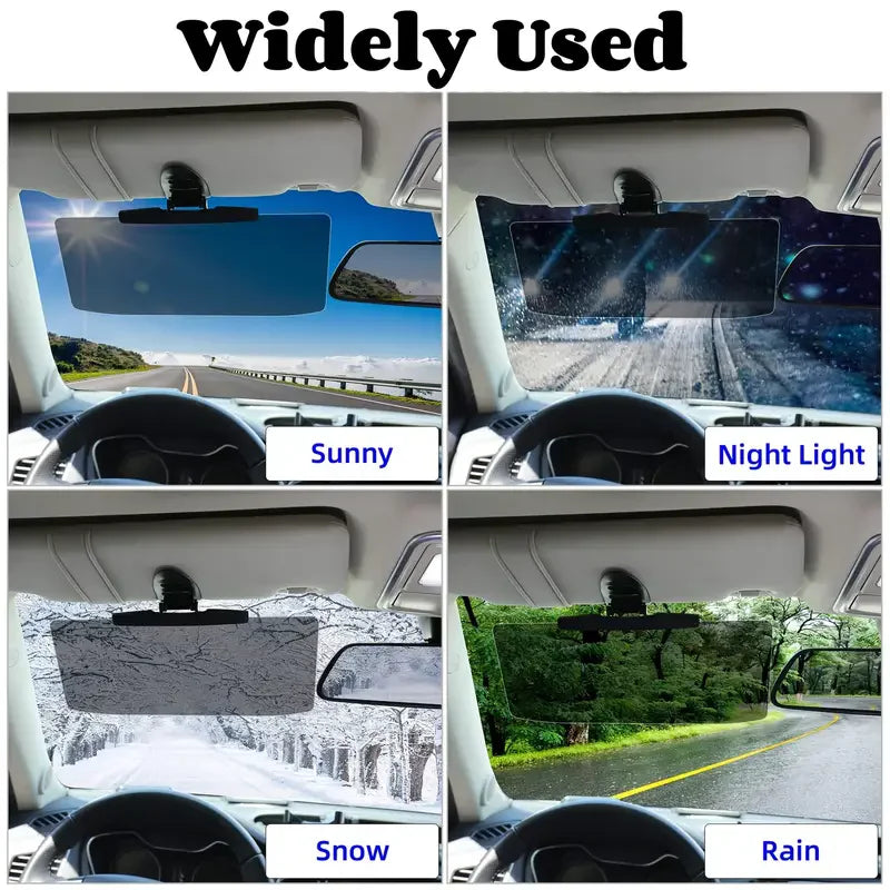 Car Anti-Glare Mirror Sunshade — UV & Strong Light Protection