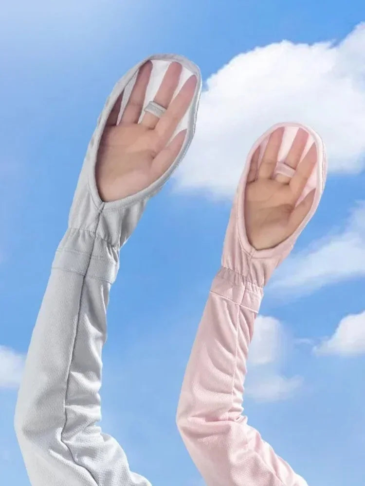 UV Protection Arm Sleeves — Cooling Ice Silk for Sun Protection