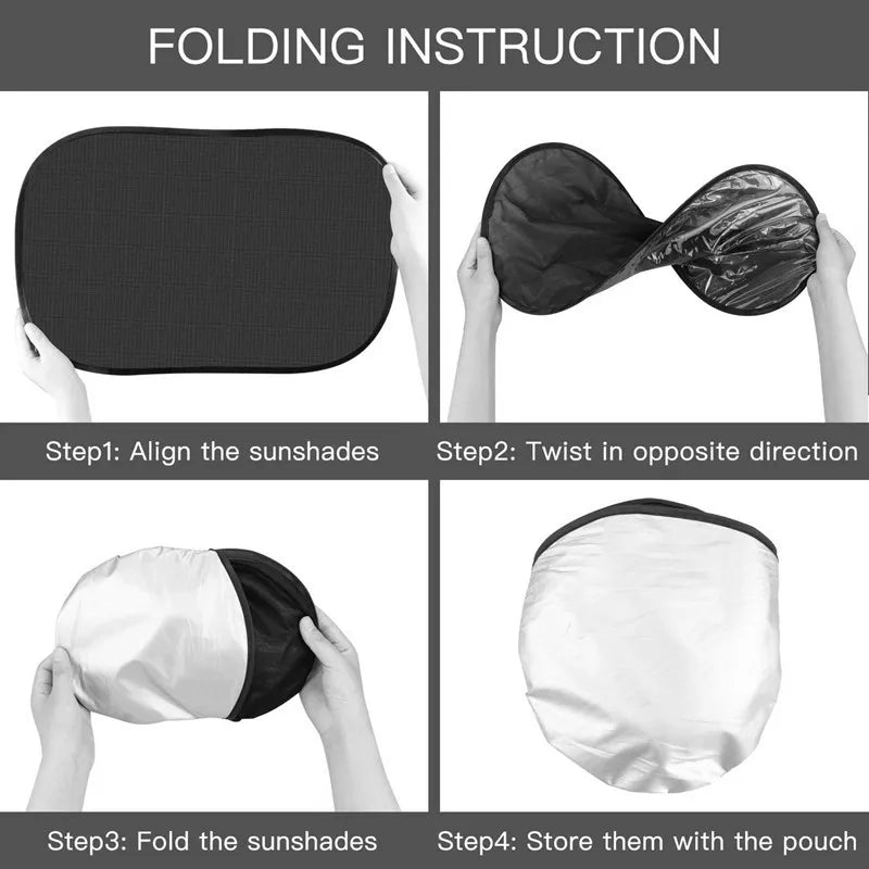 2PCS Car Side Window Sunshade — UV Protection for Baby & Pets