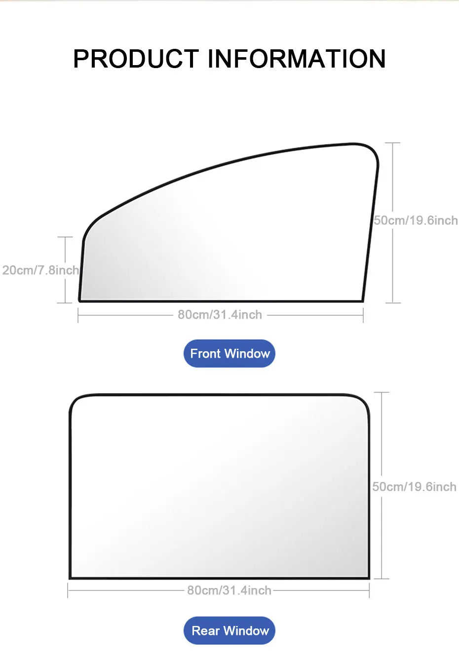 SEAMETAL Magnetic Side Window Sunshade — UV Reflective Privacy Curtain
