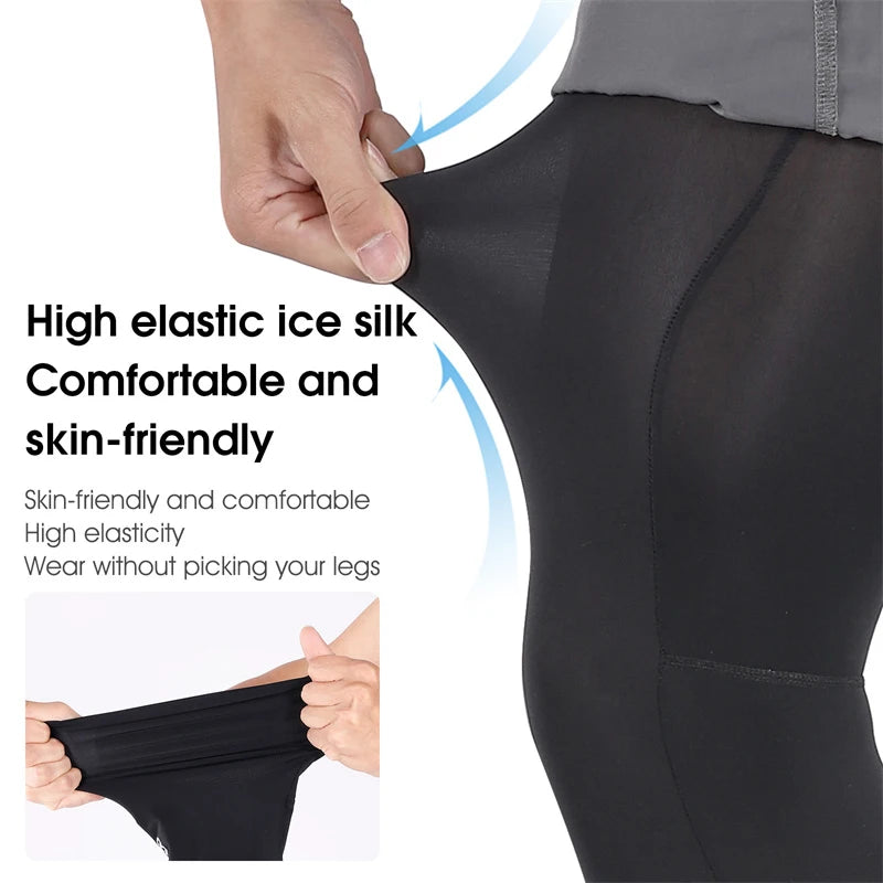 West Biking Ice Silk Compression Leg Sleeves — UV Protection