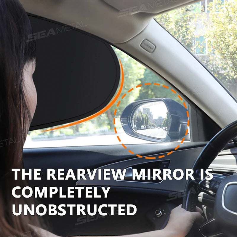 SEAMETAL Electrostatic Side Window Sunshade — 4-Layer UV Blocker