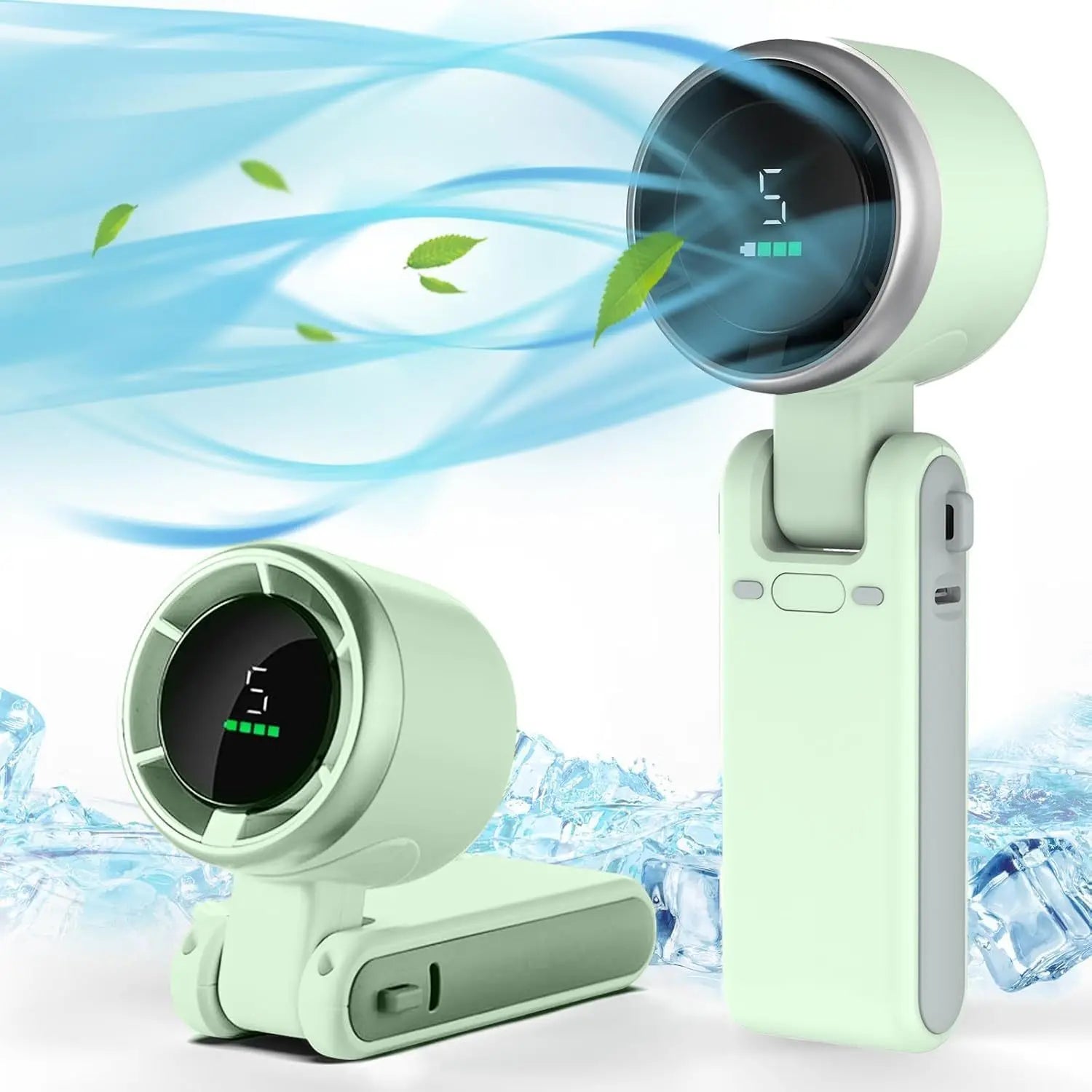 3-in-1 Portable Travel Fan — 5-Speed Rechargeable