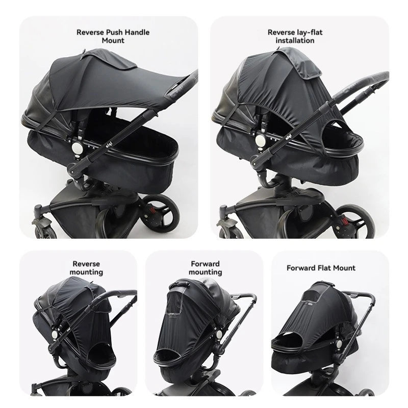 Universal Baby Stroller Sun Shade — UV Protection Canopy