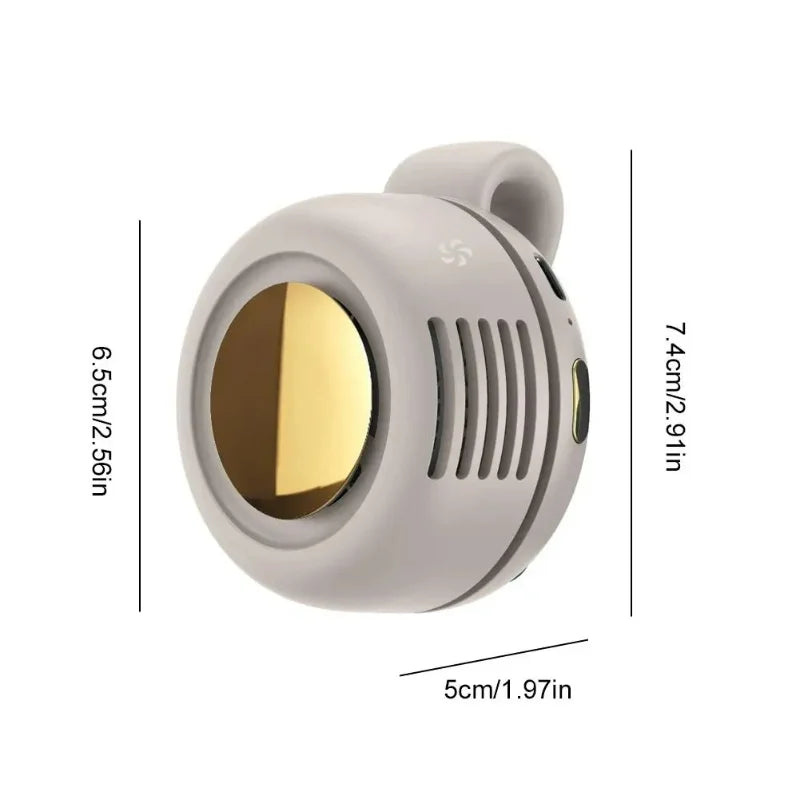 360° Silent Waist Fan — 60-Blade Bladeless Cooling