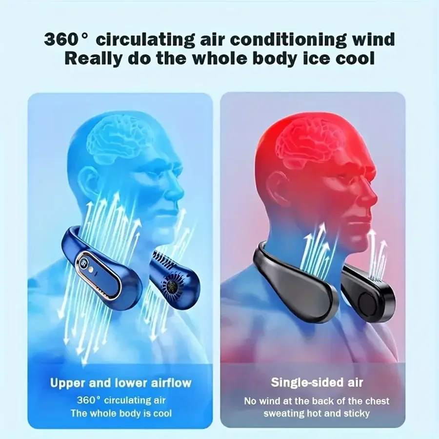 HAOYUNMA Wearable Neck Fan — Bladeless Portable AC