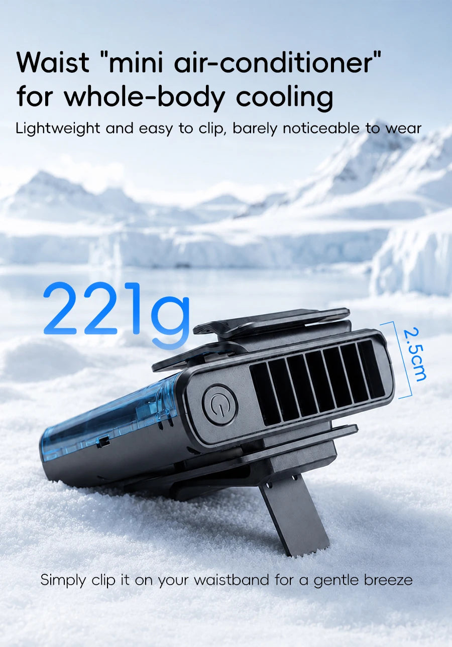 Kinscoter Waist Fan — 4000mAh Portable Bladeless Cooling Fan