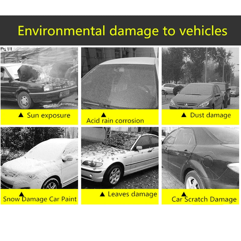 JIUWAN Universal Car Cover — Sun, Snow & Dust Protection